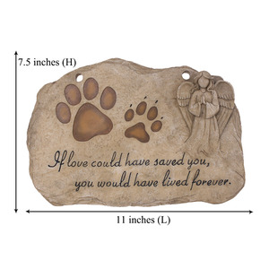 Paw Prints Pet <strong>Dog</strong> <strong>Memorial</strong> <strong>Stones</strong> Garden <strong>Stones</strong> with Angel Statue for Pets Sympathy <strong>Memorial</strong> Gifts Loss Gifts - Product Image 4