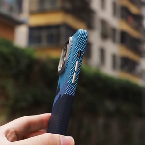 Sợi Carbon Luxo Điện Thoại Trường Hợp Từ PC Điện Thoại Bìa Với Kim Loại Máy Ảnh Khung Hỗ Trợ Sạc Không Dây Cho Iphones 17 Pro <span class=keywords><strong>Max</strong></span> - Product Image 3