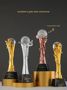 كأس كريستال صناعي رياضي إبداعي راقي الاجتماع السنوي مسابقة كرة السلة لكرة القدم النقش المجاني حسب الطلب - Product Image 2
