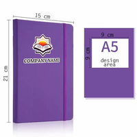 Diario Moleskine A5 de Tapa Dura en Cuero PU, Cuaderno PU con Logotipo Personalizado, Diario Clásico de PU con Banda Elástica y Portaplumas