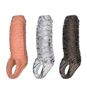 Silikon-Penisring für Männer zur Verzögerung der Ejakulation Kondom-Hülle Verlängerung & Analplug Sexspielzeug zur Verwendung mit Vibratoren von Frauen - Product Image 1