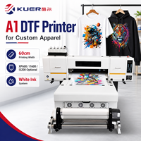 Imprimante DTF A1 avec secoueur de poudre 60 cm, double tête d'impression I1600/I3200, machine d'impression DTF rouleau à rouleau