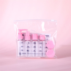 Travel Skin Care <b>Set</b> 9-Piece Empty Bottles With Pump <b>Spray</b> And Funnel For Cosmetic Packaging - Product Image 2