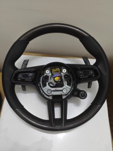 Volante de Cuero para Automóvil, Directo de Fábrica, para <span class=keywords><strong>Porsche</strong></span> Macan, <span class=keywords><strong>Cayenne</strong></span>, 718, 911, Panamera - Product Image 1