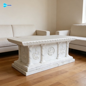 Sculptures et Gravures <span class=keywords><strong>en</strong></span> Pierre d'Église Catholique, Autels <span class=keywords><strong>en</strong></span> Marbre <span class=keywords><strong>Naturel</strong></span> avec Sculpture - Product Image 5