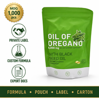 Gélules d'huile d'origan et d'huile de nigelle à marque privée OEM ODM, 300 unités, complément alimentaire personnalisé en capsules