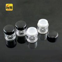 Botol Kosmetik Kosong 3/5/10g untuk Bedak Tabur, Wadah Serbuk dengan Tutup Ulir, Botol Isi Ulang, Kotak Kosmetik