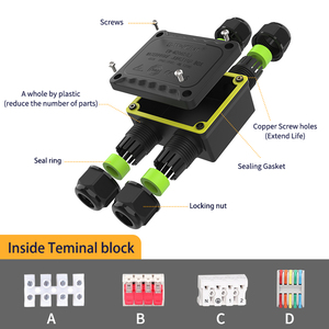 Caja de empalmes de cable impermeable IP68 de nylon plástico de <span class=keywords><strong>la</strong></span> venta H de <span class=keywords><strong>la</strong></span> venta caliente - Product Image 4