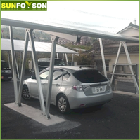 Structure de montage solaire en aluminium pour abri de voiture Cadre de support PV étanche pour abri de parking