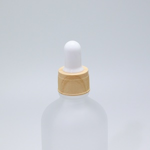 5ml 10ml 15ml 20ml 30ml 50ml 100ml Frosted Clear Essential Oil Glass <b>Dropper</b> <b>Bottle</b> With Plastic Bamboo <b>Dropper</b> Cap - Product Image 2