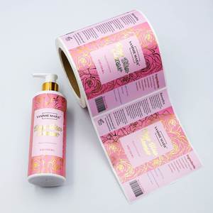 Limpiador Facial Sammie Marie Rose Bliss, Etiqueta de 5oz 150ml, Papel Rectangular con Estampado Dorado, Código de Barras, Hecho en EE. UU. - Product Image 3