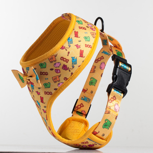 2023 Pet Supplies Custom Printed Dog Chest Strap Sublimation Adjustable Dog Harness Leash Set