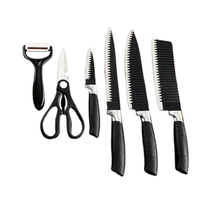 Ensemble de couteaux de cuisine Zepter, 6 pièces, lames en acier inoxydable avec revêtement antiadhésif, poignée antidérapante, couteaux de cuisine polyvalents avec éplucheur - Product Image 3