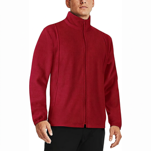 Veste d'hiver pour homme personnalisée avec col montant, fermeture éclair intégrale, polaire pour activités de plein air - Product Image 1