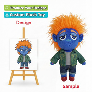 Fabricant de jouets en <span class=keywords><strong>peluche</strong></span> personnalisés, faible MOQ, figurines de collection sur le thème de la fantaisie : garçon cornu en tenue nuage de dessin animé, Spiderman, jouet anti-stress personnalisé - Product Image 4