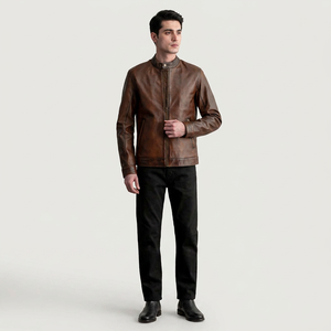 Pakistan Factory Made Direct Selling Top Arrival <b>Men</b> <b>Leather</b> <b>Jacket</b> Budget Friendly Fashion <b>Leather</b> <b>Jacket</b> for <b>Men</b> - Product Image 1