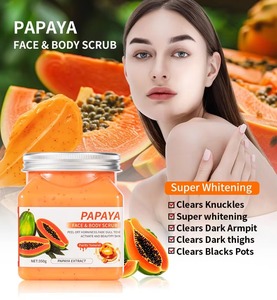 Gommage Visage et <span class=keywords><strong>Corps</strong></span> aux Fruits 350g – Exfoliant Doux, Lissant et Hydratant – Café, Rose, Curcuma, Aloès <span class=keywords><strong>Vera</strong></span> – Nettoyant Corporel OEM - Product Image 2
