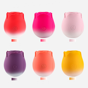 Yeni degrade renk gül şekli kadın emme gül oyuncak simülatörü klitoral enayi gül vibratör ve kadınlar için emme seks oyuncak - Product Image 1