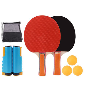 Ensemble de raquettes de <span class=keywords><strong>ping</strong></span>-<span class=keywords><strong>pong</strong></span>, ensemble de tennis de table portable avec filet rétractable, raquettes, balles et sac de transport pour jeux en intérieur/extérieur - Product Image 1