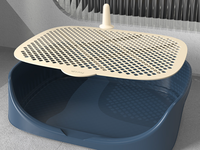 Support réglable en plastique moderne pour tapis de toilette pour animaux avec conception anti-éclaboussures pour chiens de petite, moyenne et grande taille