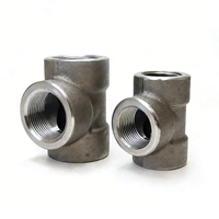 Raccord en T à souder sur embase en acier au carbone A105 ASME B16.11, haute pression 3000 lbs, surface lisse forgée, DN40 NPS 1-1/2"