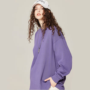 Logotipo personalizado 100% algodón 305 Gsm sudadera de peso pesado de los hombres de punto en blanco hombro caído buena calidad hombres sudadera de gran tamaño - Product Image 3