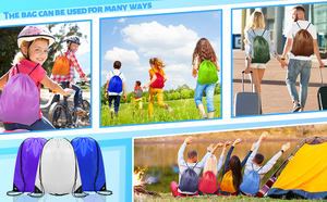 Sac à cordon personnalisé en polyester pour activités de loisirs quotidiennes, sac de sport à cordon, sac à dos de sport à cordon, pas cher - Product Image 4