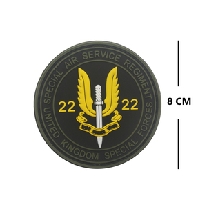 SAS AIR SERVICE REGIMENT 2D PVC Clothing Round Sward With WING DARES WINS <strong>UK</strong> Tactical Backpack DIY Durable PVC Labels - Product Image 6