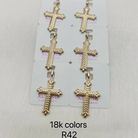 Bijoux XUPING en gros, plaqué or 18 carats, pendentif croix de Jésus style hip-hop tendance