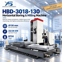 Machine de perçage et de fraisage horizontale CNC à 3 axes, robuste, BT50 22/26kW, facile à utiliser, centre d'usinage HBD-3018-130
