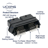 Connecteur d'unité de commande moteur en alliage de cuivre à 48 broches mâle, angle droit 90 degrés, pas de 2,5-3,7 mm, 14 V, PBT UL94 V-0, référence 5600834801