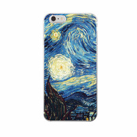 Coque de téléphone en TPU mince avec motifs de peinture classiques et impression UV pour iPhone 12 13 14 15 16 17 18 Pro Max