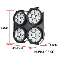 Nouveau projecteur blanc froid avec éclairage auxiliaire RGB 5050 DJ 200 COB 4 yeux LED Blinder Stage Par Lights
