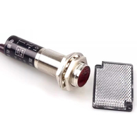 Sensor Infrarrojo Optoelectrónico TAIHE, Interruptor de Inducción de Reflexión Difusa Láser con Reflexión de Espejo, 20 Metros, 6-36V DC