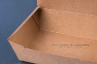 Op Maat 100% Composteerbaar Pla Gecoate Dozen Bakpapier Kraft Doos Biologisch Afbreekbare Voedselverpakking