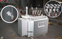 Transformador de Potencia Trifásico Sumergido en Aceite Wanbo-81 200kVA-1000kVA 10kV/15kV/20kV 400V 50Hz Dyn11 ONAN Bobina Multivuelta de Cobre