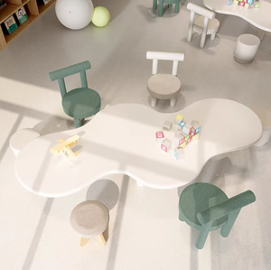 Juego de Mesa y Sillas de Madera Maciza de Fácil Montaje para Educación Infantil Creativa Chiquitos - Product Image 5