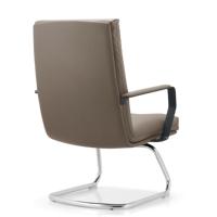 Chaises de conférence de bureau en gros stables fixes en cuir luxueux de visiteur de dos moyen pour le bureau sans roues