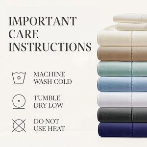 Sang Trọng 100% Cotton Percale Tấm Đặt 4-Mảnh Nữ Hoàng Kích Thước Bộ Đồ Giường 1 Được Trang Bị 1 Tấm Phẳng 2 Vỏ Gối - Product Image 5