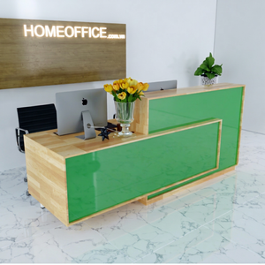GreeDe BLT68007 L-Shape Modern Luxury Commercial Office Reception <b>Desk</b> for Retail Hotels Beauty Salons Gyms Bars-250x80x110 (cm) - Product Image 1