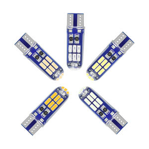 หลอดไฟ LED ซิลิโคน T10 3014 15SMD W5W 192 168 สำหรับรถยนต์ ไฟหรี่ ไฟเลี้ยว ไฟท้าย ไฟป้ายทะเบียน 12V สีขาว แดง เหลือง - Product Image 4