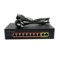 Switch PoE Gigabit de 8 Puertos Directo de Fábrica, 1000Mbps, 120W, 2 Puertos Uplink + 1 SFP, IEEE802.3af/at para Cámaras IP CCTV, Red de Escritorio
