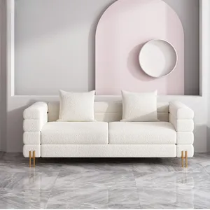 sofa de la sala modern design love seat sofa chair lambswool fabric 2 seater sofa for living room