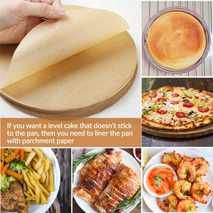 Round <b>Silicone</b> <b>Baking</b> Paper 12 Inch Oven Safe Disposable For Cake Pizza <b>Baking</b> - Product Image 4