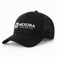 Casquette de baseball personnalisée en sergé performant à séchage rapide, perforée au laser, respirante, avec logo brodé 3D, vente en gros B2B
