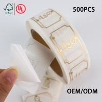 Étiquettes personnalisées en feuille d'or sur rouleau, transparentes en vinyle, pour emballage de bouteilles cosmétiques, étiquettes autocollantes imperméables à la chaleur