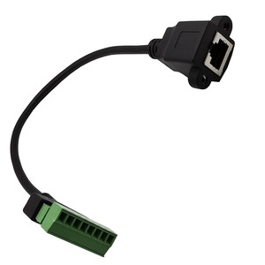 Cable adaptador Ethernet Rj45 de 0.3m con terminal de tornillo de 8 pines a conector Rj45 para extensión de red - Product Image 4