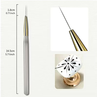 Pinceaux à ongles à motif écossais français, stylo de dessin à grille pour extension de gel UV DIY, peinture au gel, vernis UV, outils de manucure
