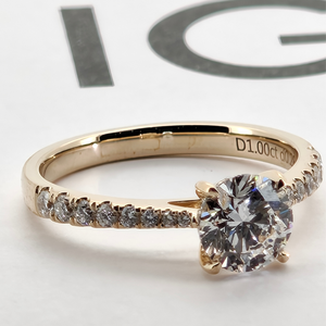 Cincin Emas <span class=keywords><strong>Platinum</strong></span> Oval Berlian IGI Bersertifikat Buatan Laboratorium 14K 18K 10K Cincin Pertunangan Berlian Laboratorium - Product Image 3