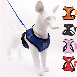 Bộ Dây Xích Thú Cưng Chó Con Lưới Nhỏ Thoáng Khí Áo Vest Chiến Thuật Cho Mèo Cún Con Dây Nịt Cho Chó Chihuahua Pug Bulldog Cat